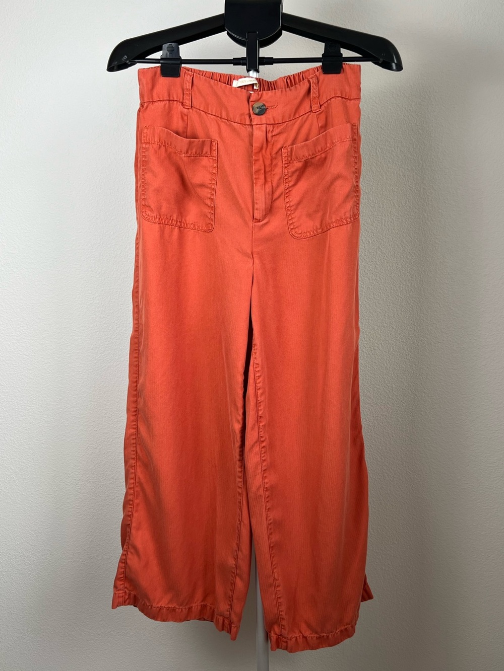 Cynthia Rowley‎ Coastal 100% Lyocell Wide Leg Pants Coral Flowy Boho Size 8